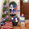 6 Bundles Red White Blue Artificial Outdoor Flowers, Silk Patriotic Floral UV Resistant Fake Geraniums Bouquets for Memorial, 4th of July Cemetery Decor Outdoor Porch Garden Decoration